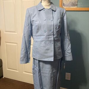 Light Blue Double-Breasted Suit Set Preston & York